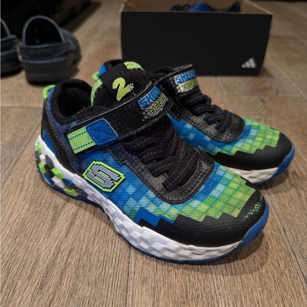 Skechers Kids' Vibrant Blue and Green Sneakers size 13